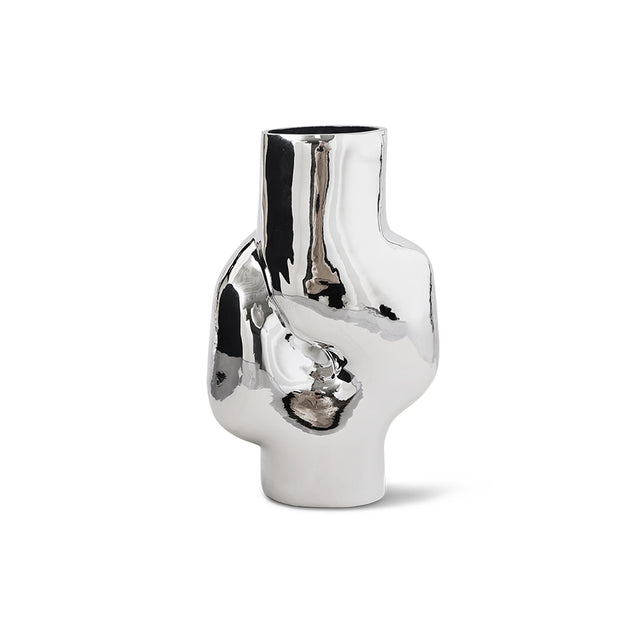 Hohe Glasvase GLEAM in CHROME | HKliving