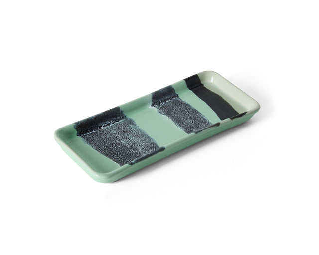 Small Dish RIVER schräg von der Seite, glänzend glasiert