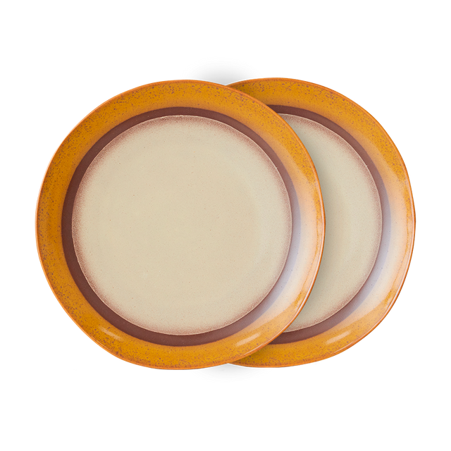 Dinner Plates COCONUT / 2er-Set | 70s Ceramics