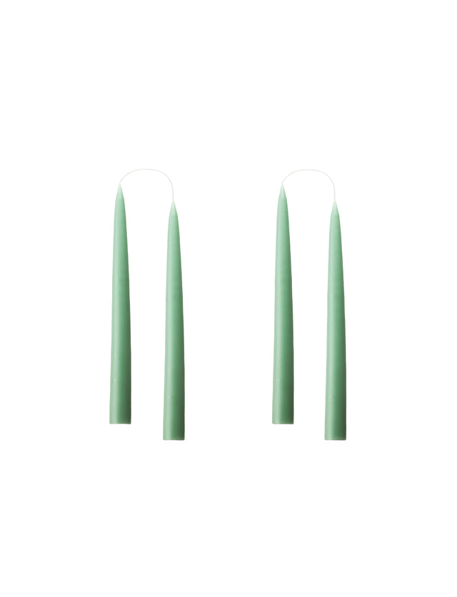 Konische Stabkerze in Dark Reseda Green, 20 Zentimeter hoch