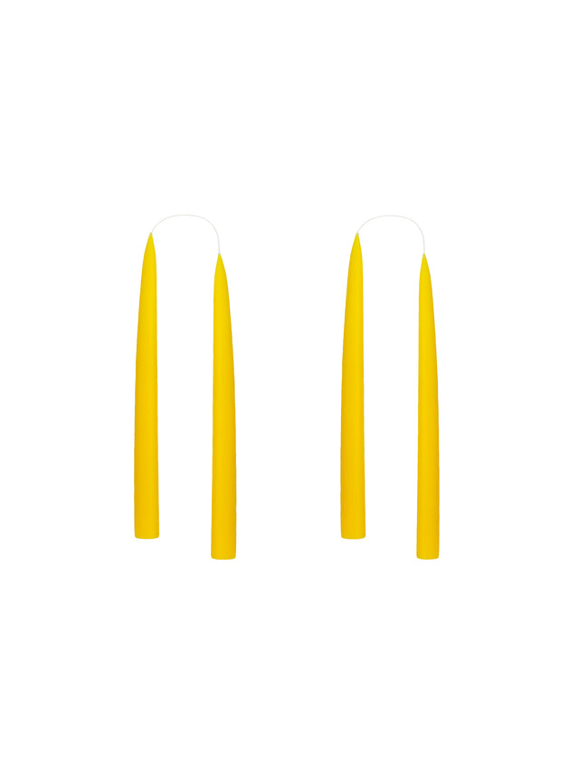 Konische Stabkerze in Lemon Yellow, 20 Zentimeter hoch