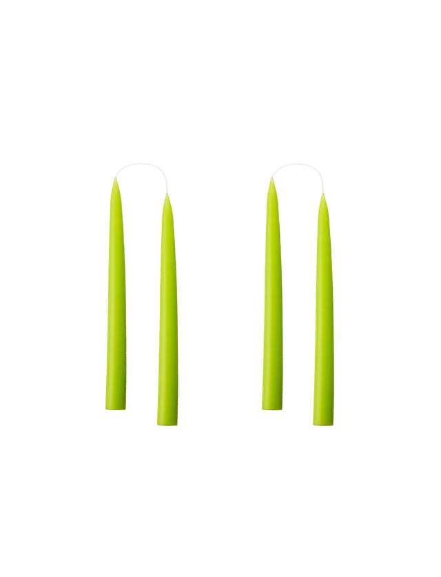 Konische Stabkerze in Lime, 20 Zentimeter hoch