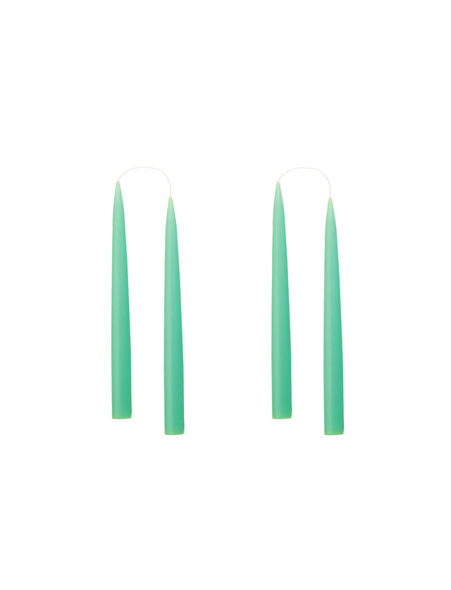 Konische Stabkerze in Mint Green, 20 Zentimeter hoch
