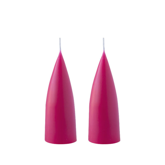 Konische Stumpenkerze 16 cm in Cerise