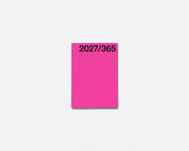 Taschenkalender 2027 Basic Planner von Marjolein Delhaas in kräftigem Pink, Cover mit Aufdruck 2027/365