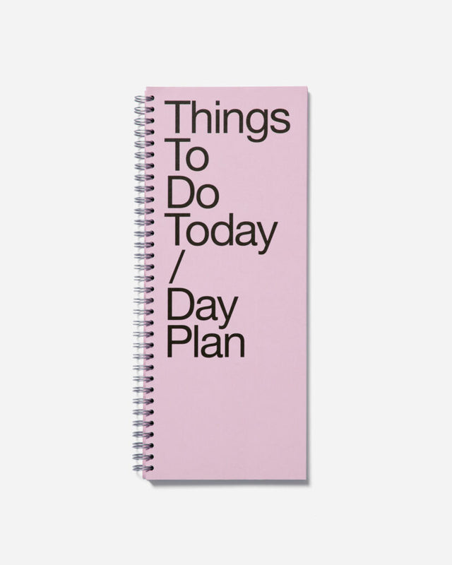 To-do-Block Things To Do in zartem Pink, Cover mit Aufdruck Things To Do Today / Day Plan