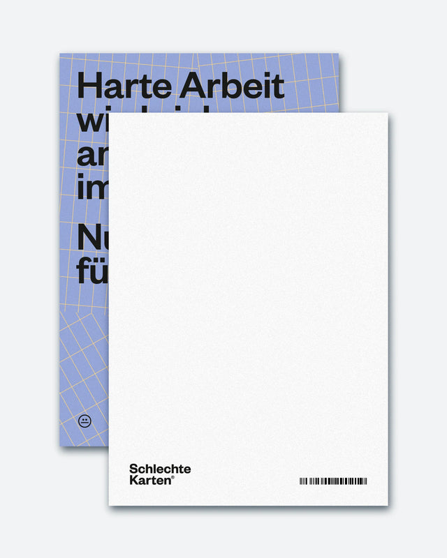 Postkarte "Harte Arbeit" | Schlechte Karten