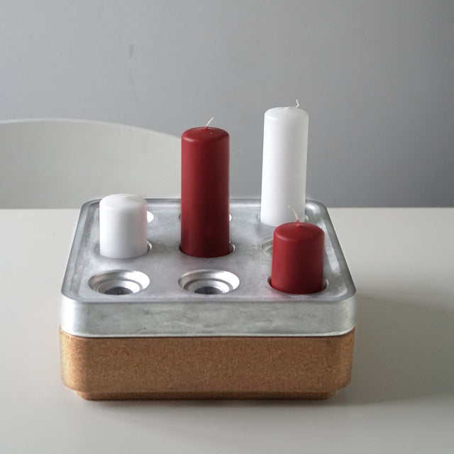 Kerzenhalter STUMPASTAKEN SMALL | Unbehandeltes Aluminium