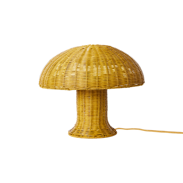 Tischlampe aus Rattan in MUSTARD | HKliving