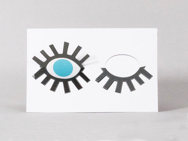 Coole Karte mit Augenzwinkern - BLINK BLINK EYES