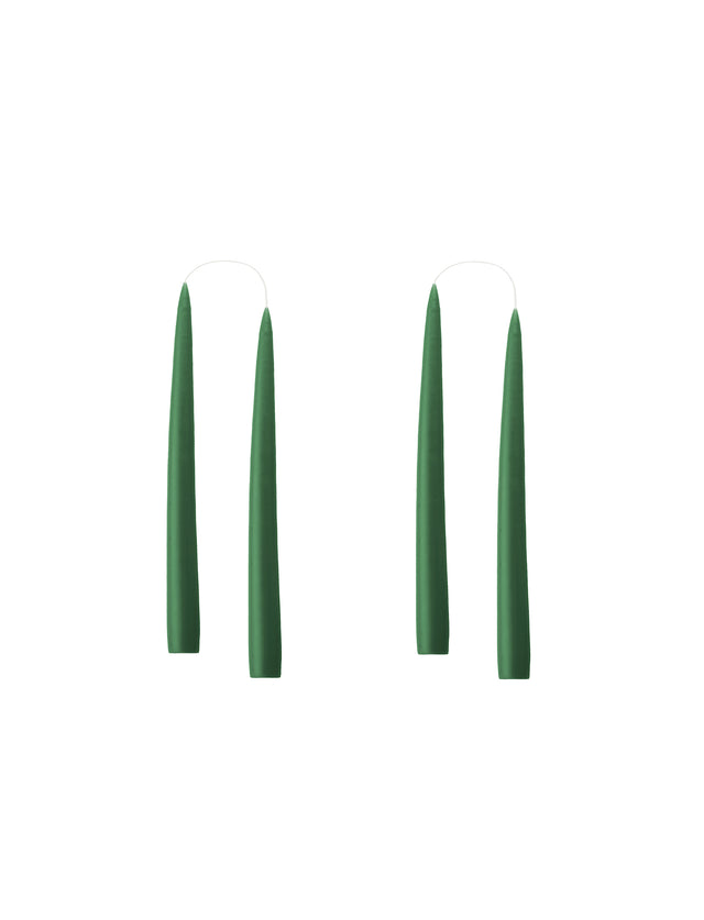 Konische Stabkerzen in Weihnachtsfarben (2 Stück) | 20 cm