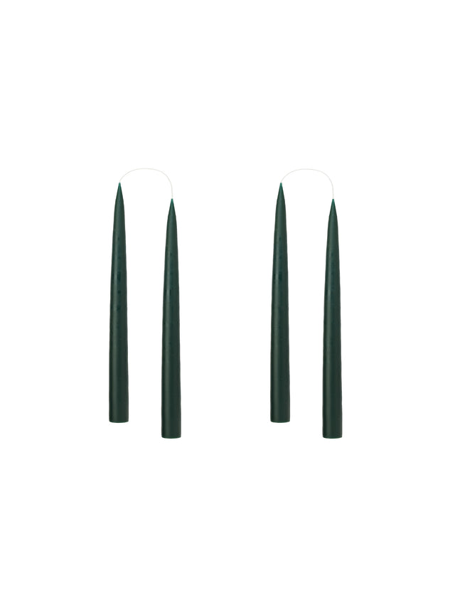Konische Stabkerzen in Weihnachtsfarben (2 Stück) | 20 cm