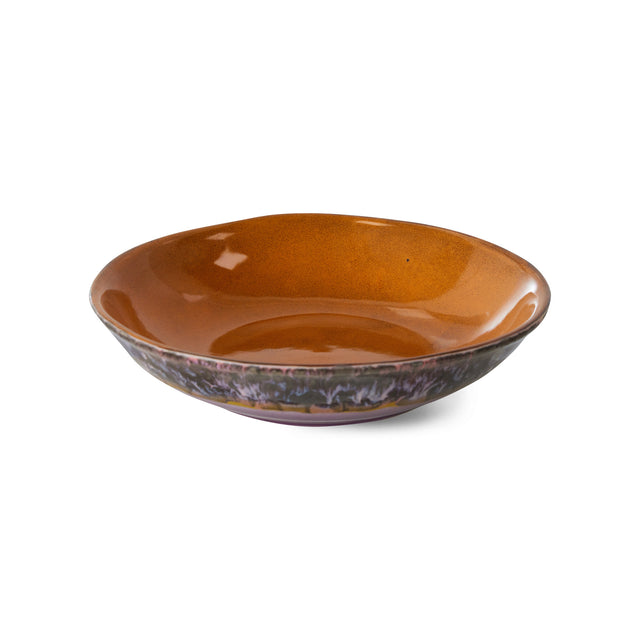 Curry Bowl DAYBREAK von HKliving von der Seite, orange Innenseite und dunkle Außenseite
