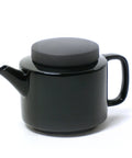 Teekanne CYL von Kinta in glänzendem Schwarz mit mattem Deckel, 0,9 Liter