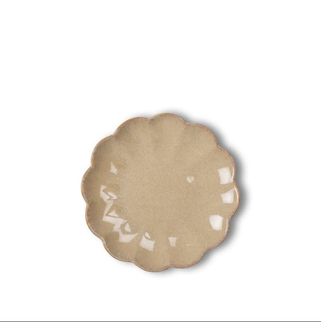 Kleiner Teller ALLY aus Steingut | Beige