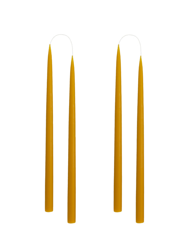 Konische Stabkerze in Honey, 35 Zentimeter hoch