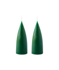 Konische Stumpenkerze in Bottle Green, 16 Zentimeter hoch