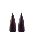 Konische Stumpenkerze in Chocolate Brown, 16 Zentimeter hoch