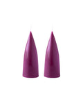 Konische Stumpenkerze in Dark Heather, 16 Zentimeter hoch