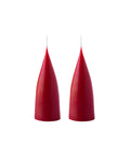 Konische Stumpenkerze in Dark Red, 16 Zentimeter hoch