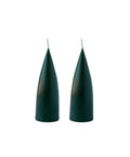 Konische Stumpenkerze in Forest Green, 16 Zentimeter hoch