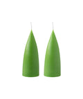 Konische Stumpenkerze in Light Green, 16 Zentimeter hoch