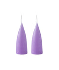 Konische Stumpenkerze in Pastel Purple, 16 Zentimeter hoch