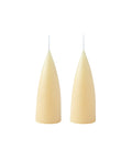 Konische Stumpenkerze in Pastel Yellow, 16 Zentimeter hoch
