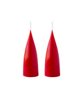 Konische Stumpenkerze in X-Mas Red, 16 Zentimeter hoch