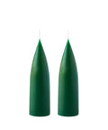 Hohe konische Stumpenkerze in Bottle Green, 20 Zentimeter hoch
