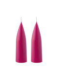 Hohe konische Stumpenkerze in Cerise, 20 Zentimeter hoch