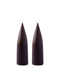 Hohe konische Stumpenkerze in Chocolate Brown, 20 Zentimeter hoch