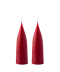 Hohe konische Stumpenkerze in Dark Red, 20 Zentimeter hoch