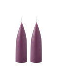 Hohe konische Stumpenkerze in Light Heather, 20 Zentimeter hoch