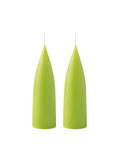 Hohe konische Stumpenkerze in Lime, 20 Zentimeter hoch