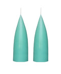 Hohe konische Stumpenkerze in Mint Green, 20 Zentimeter hoch