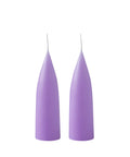Hohe konische Stumpenkerze in Pastel Purple, 20 Zentimeter hoch