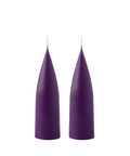 Hohe konische Stumpenkerze in Violet / Julelilla, 20 Zentimeter hoch