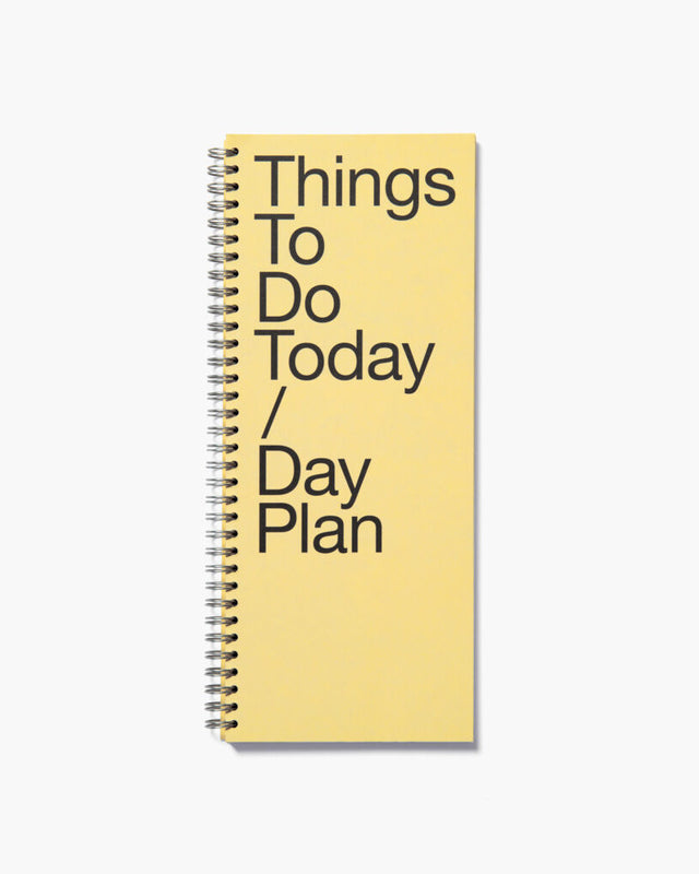 To-do-Block Things To Do in hellem Beige von Marjolein Delhaas, Cover mit schwarzer Schrift und Wire-O-Spirale