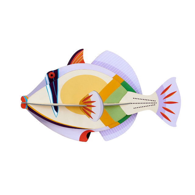 Bunte Wanddeko PICASSO FISH | Picassso-Fisch aus Karton