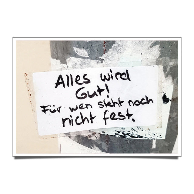 Postkarte "ALLES WIRD GUT" | notesofberlin