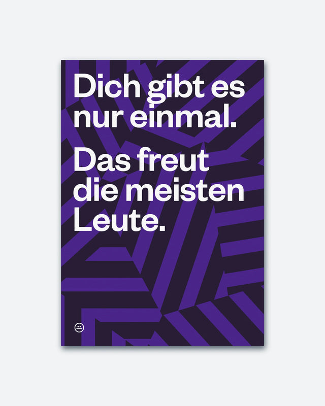 Postkarte "Dich gibt es nur einmal"  | Schlechte Karten