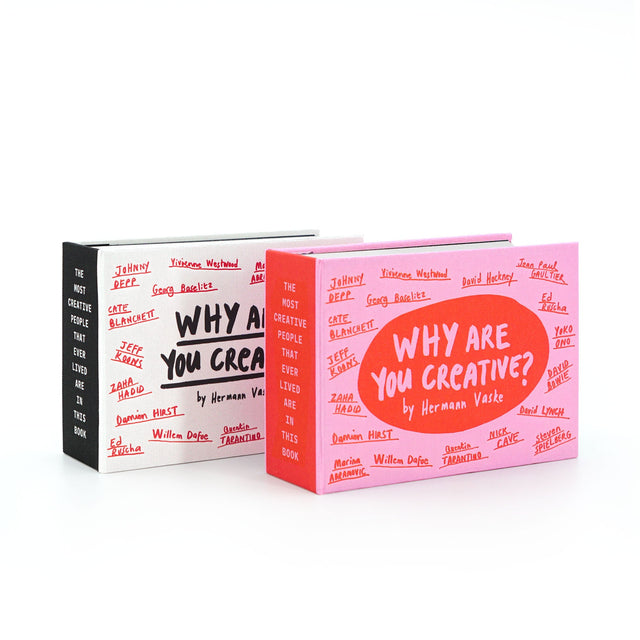Why Are You Creative? Postkartenbuch von Hermann Vaske, weißer Einband