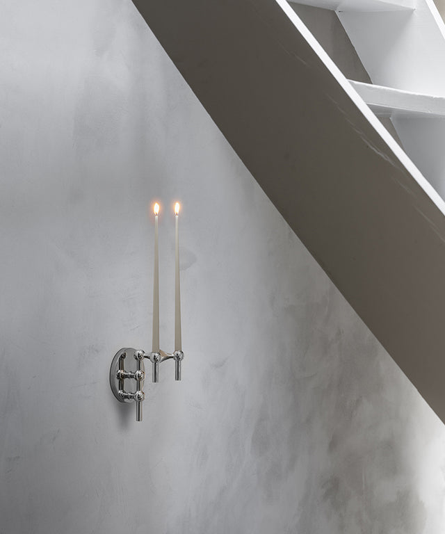 STOFF Nagel Wandkerzenhalter | CHROME