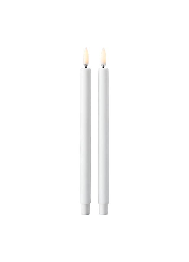STOFF Nagel LED-Kerzen mit Batterien | Weiß | 2er Set