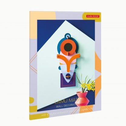 Bunte Wanddeko LAMU | Wandmaske aus Karton